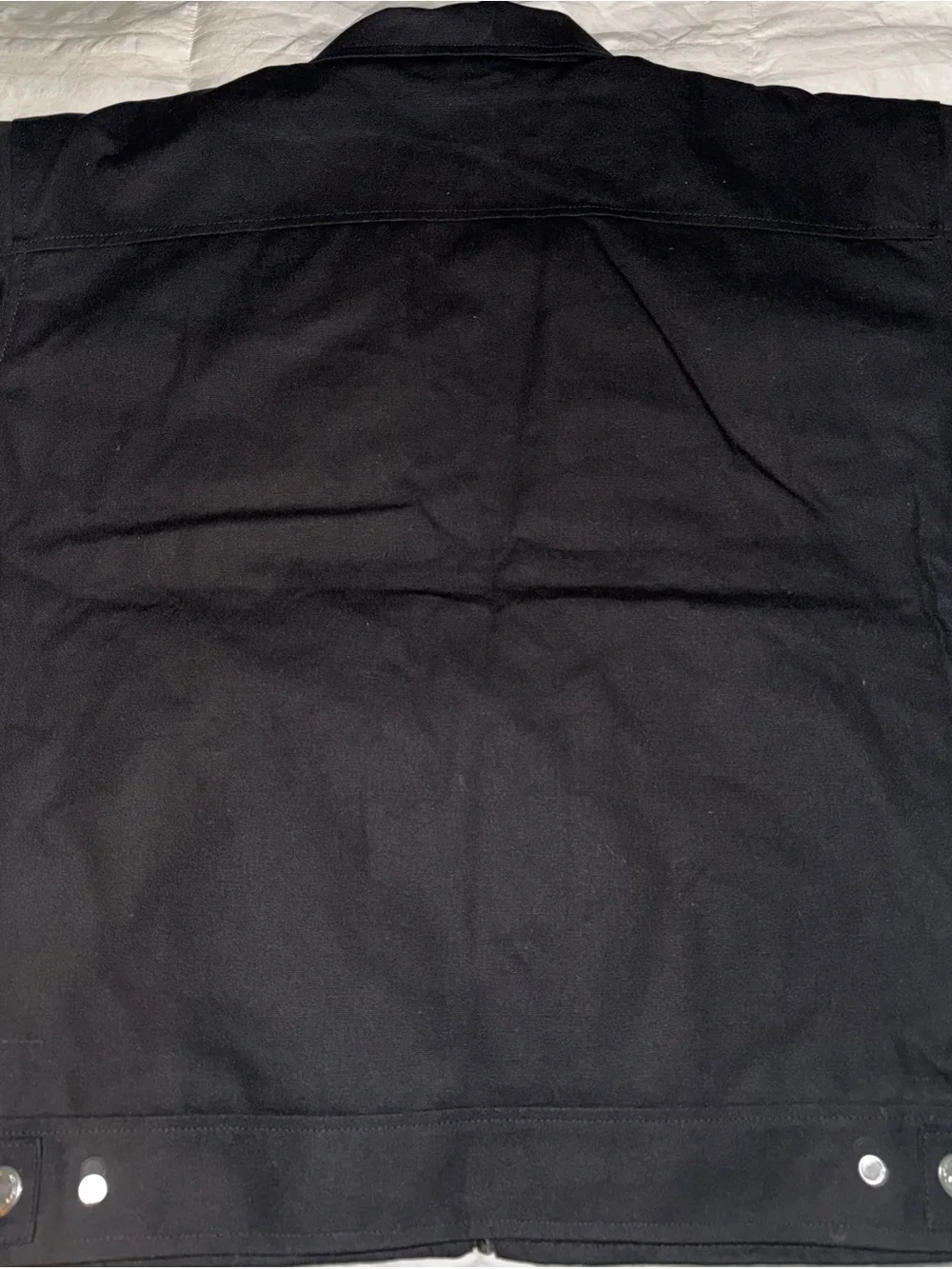 Black Embroidered Samurai Zip Bomber Jacket
